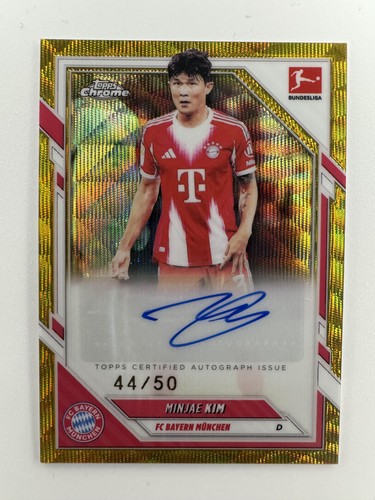 Minjae Kim 2025 Topps Chrome Gold Wave /50