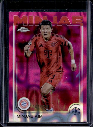 Minjae Kim 2024 Topps Chrome UEFA Pink Lava Refractor /250