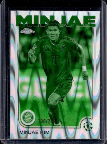 Minjae Kim 2024 Topps Chrome UEFA RayWave Refractor /225
