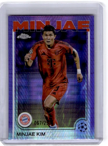 Minjae Kim 2024 Topps Chrome UEFA Violet Prism Refractor /299