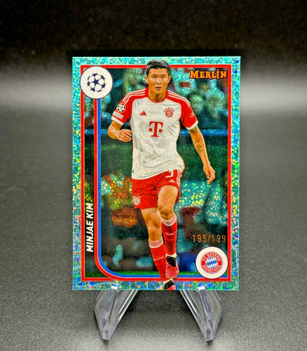 Minjae Kim 2023 Topps Merlin Chrome Aqua Speckle Refractor /199