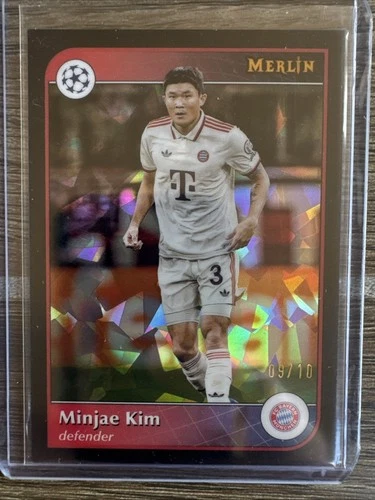 Minjae Kim 2025 Topps Merlin Chrome Black Atomic Refractor /10