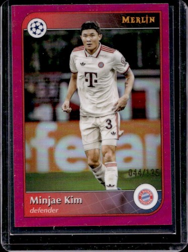 Minjae Kim 2024 Topps Merlin Chrome UEFA Magenta Refractor /125