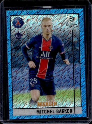 Mitchel Bakker 2021 Topps Merlin Chrome Blue Refractor /75