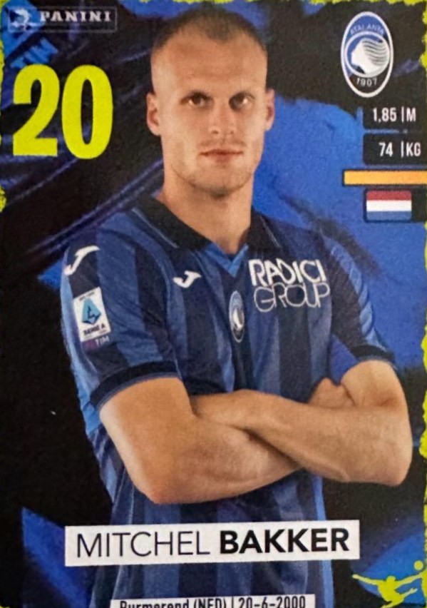 Mitchel Bakker 2023 Panini Calciatori Stickers