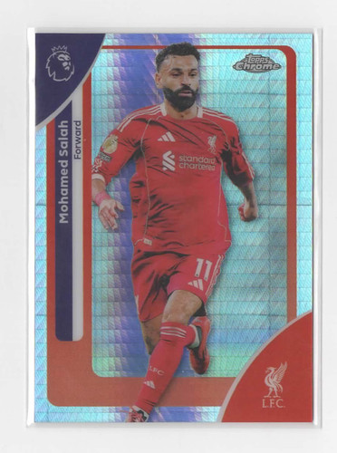 Mo Salah 2026 Topps Chrome Premier League Soccer Prizm Refractor Silver #118