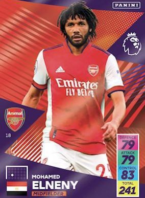 Mohamed Elneny 2021 Panini Adrenalyn XL Premier League