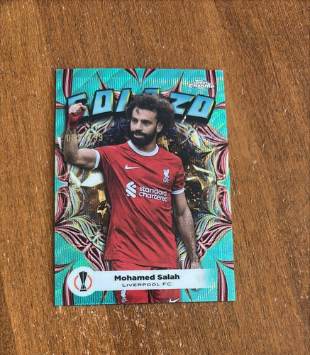 Mohamed Salah 2023 Topps Chrome Aqua Wave Refractor /199