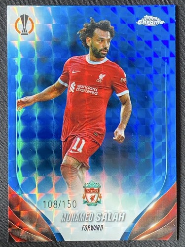 Mohamed Salah 2024 Topps Chrome Blue Geometric Refractor /150