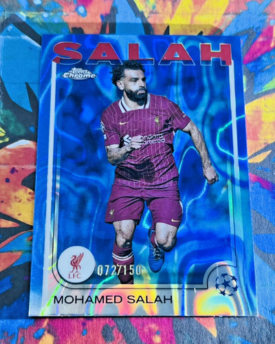 Mohamed Salah 2024 Topps Chrome Blue Lava /150