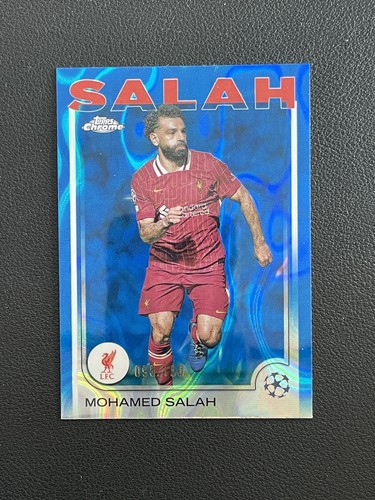 Mohamed Salah 2024 Topps Chrome Blue Lava Refractor /150