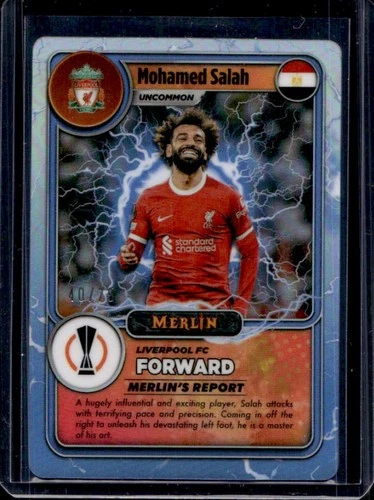 Mohamed Salah 2023 Topps Chrome Blue Lightning