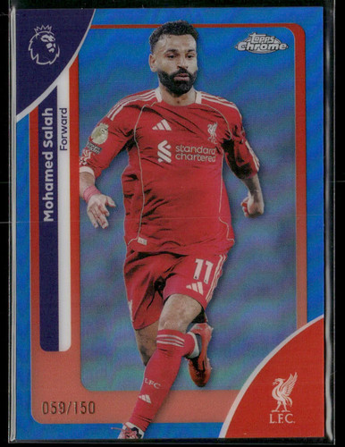 Mohamed Salah 2026 Topps Chrome Blue Refractor /150