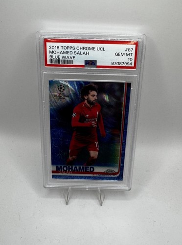 Mohamed Salah 2018 Topps Chrome Blue Wave /75