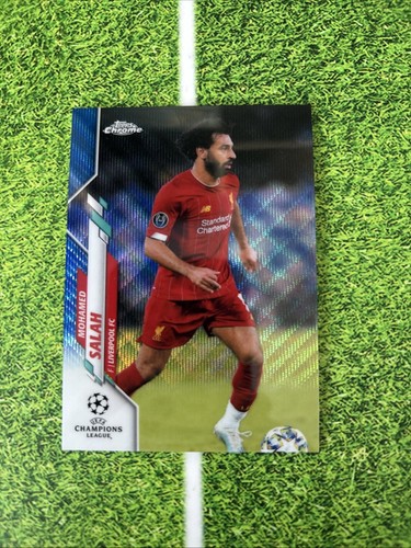 Mohamed Salah 2020 Topps Chrome Blue Wave /75
