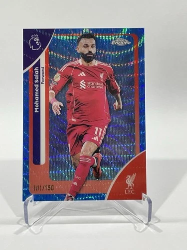 Mohamed Salah 2025 Topps Chrome Blue Wave Refractor /150