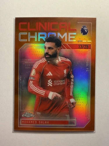 Mohamed Salah 2025 Topps Chrome Clinical Chrome /25