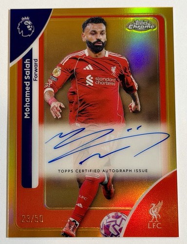 Mohamed Salah 2025 Topps Chrome Gold /50