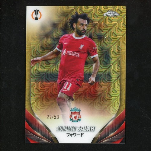 Mohamed Salah 2024 Topps Chrome Gold Mojo /50