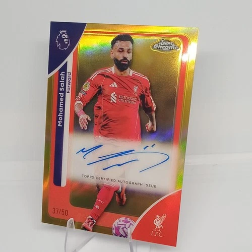 Mohamed Salah 2025 Topps Chrome Gold Refractor /50