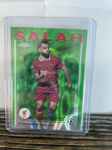 Mohamed Salah 2024 Topps Chrome Green Lava 38/99