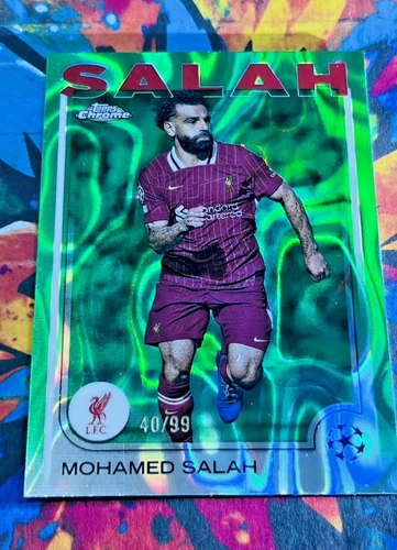 Mohamed Salah 2024 Topps Chrome Green Refractor /99