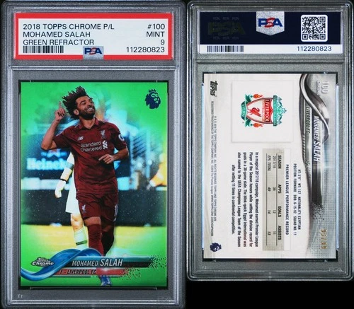 Mohamed Salah 2018 Topps Chrome Green Refractor /99