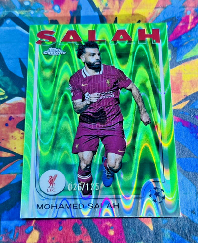 Mohamed Salah 2024 Topps Chrome Green Wave /125