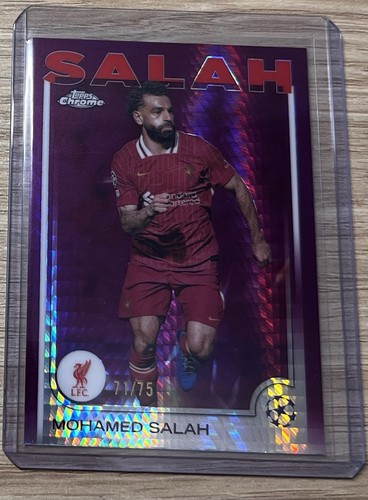 Mohamed Salah 2024 Topps Chrome Magenta Prism Refractor /75