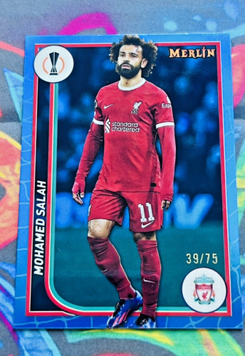 Mohamed Salah 2023 Topps Chrome Merlin Bleu /75