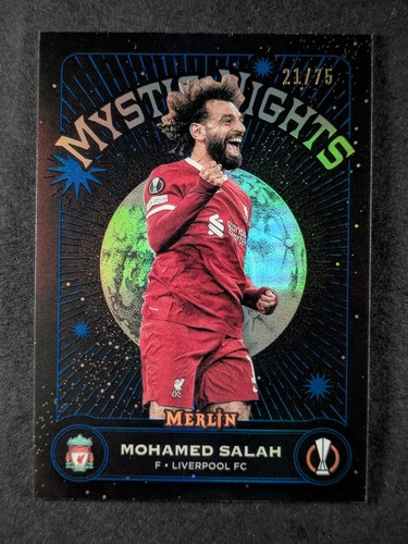 Mohamed Salah 2023 Topps Chrome Merlin Blue Refractor /75