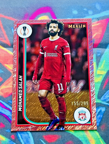 Mohamed Salah 2024 Topps Chrome Merlin Pink Shimmer /299