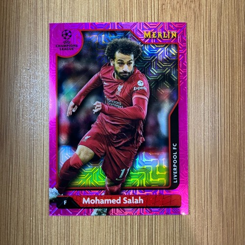 Mohamed Salah 2021 Topps Chrome Merlin UCL Pink Refractor /275