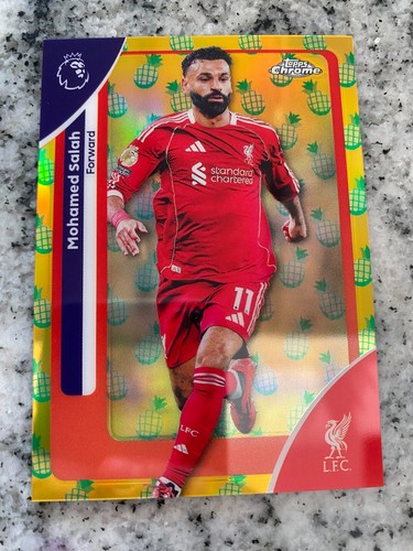 Mohamed Salah 2025 Topps Chrome Pineapple Blast
