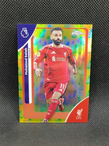 Mohamed Salah 2025 Topps Chrome Pineapple Blast Refractor
