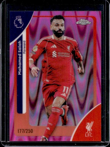 Mohamed Salah 2026 Topps Chrome Pink RayWave Refractor /250