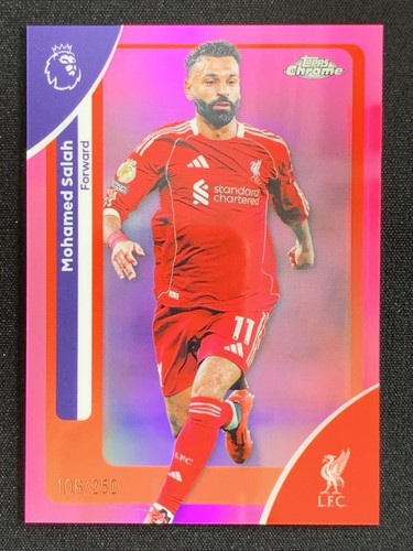 Mohamed Salah 2025 Topps Chrome Pink Refractor /250