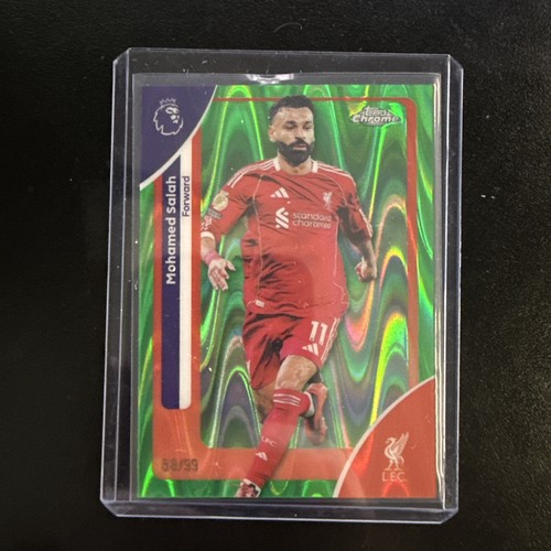 Mohamed Salah 2026 Topps Chrome Premier League Green RayWave /99