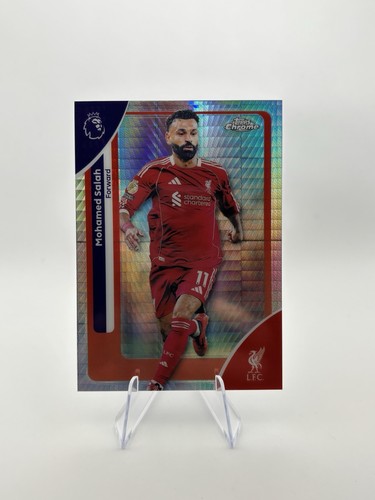 Mohamed Salah 2025 Topps Chrome Premier League Prism Refractor