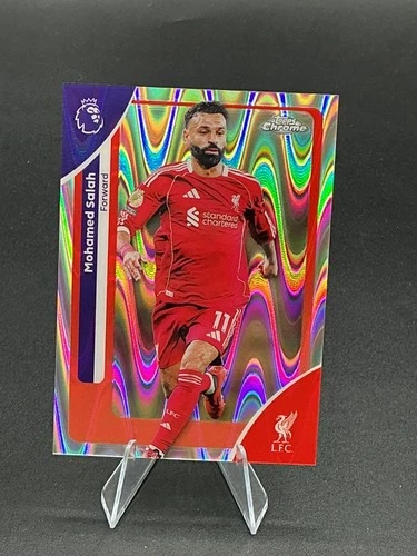 Mohamed Salah 2026 Topps Chrome Premier League RayWave Refractor #118