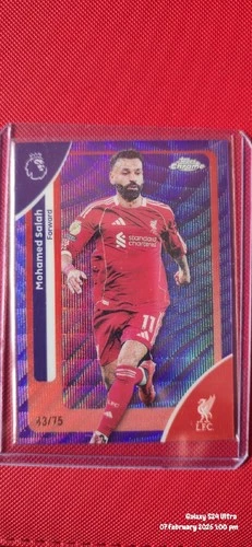 Mohamed Salah 2026 Topps Chrome Premier League Violet Vague /75