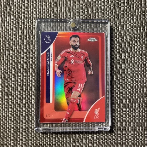 Mohamed Salah 2025 Topps Chrome Red Refractor 2/5