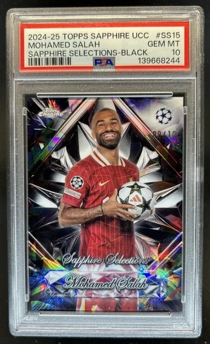 Mohamed Salah 2024 Topps Chrome Sapphire /10