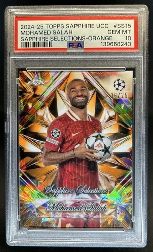Mohamed Salah 2024 Topps Chrome Sapphire /25