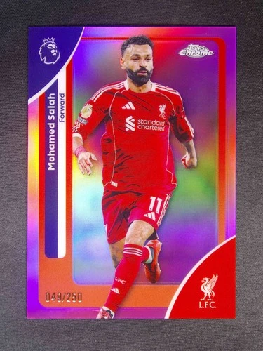 Mohamed Salah 2025 Topps Chrome Sapphire Pink Refractor /250