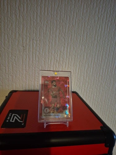 Mohamed Salah 2024 Topps Chrome Sapphire Sapphire Red Refractor /5