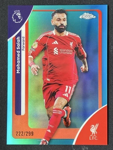 Mohamed Salah 2025 Topps Chrome Teal /299