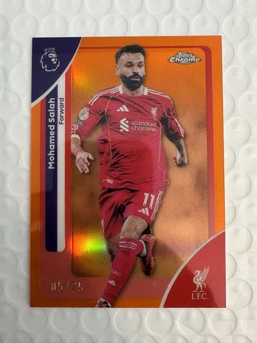 Mohamed Salah 2025 Topps Chrome True Orange /25