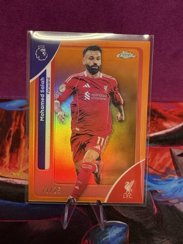 Mohamed Salah 2025 Topps Chrome True Orange /25
