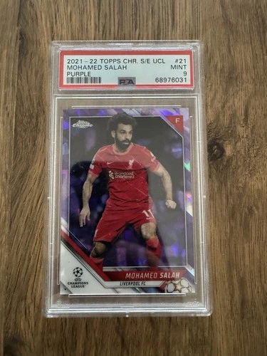 Mohamed Salah 2021 Topps Chrome UCL Sapphire Edition /25